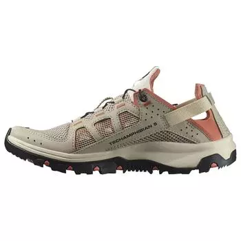 Salomon Techamphibian 5 White Pepper Living Coral Женские кроссовки Тан-отбеленный песок L47432400