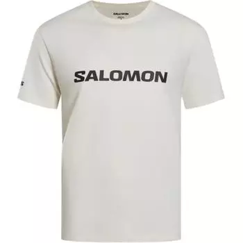 Salomon Trendy Short Sleeve Gray And White Round Neck T-Shirt Men Tops C26764 L