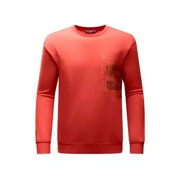 Salomon Yisi CNY Panhu Series Casual Crew Neck Long Sleeve Sweatshirt Unisex sweatshirt Fire-Red C26747 S