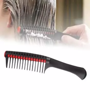 Salon Comb Stylish Anti-knotting Plastic Women Hair Comb for Home чёрный