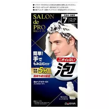 Salon de Pro Gray Hair Dye Foam Hair Color EX Men s Speedy 7 Natural Black [квази-лекарство]
