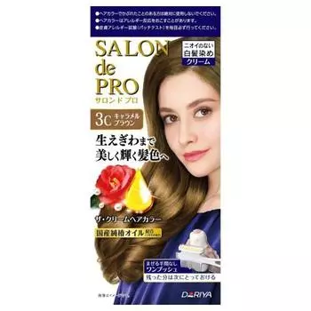 Salon de Pro Gray Hair Dye Крем-краска для волос 3C Карамельный коричневый [Квази-лекарство]