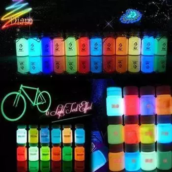 Салон красоты 10 г супер яркий светящийся в темноте экологический флуоресцентный порошок DIY пигмент жёлтый