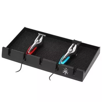 Салон Парикмахерская Машинка для стрижки Лоток Противоскользящий Салон Машинки для стрижки Органайзер Бритва Чехол / чёрный