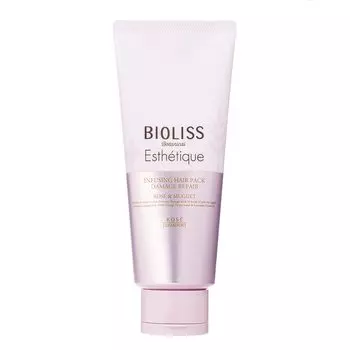 SALON STYLE KOSE Biolis Botanical Esthetique Infusing Hair Pack 200 г Средство для увлажнения и смягчения поврежденных и жестких волос с ароматом свежих ягод пиона