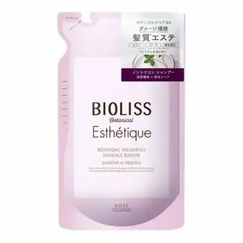 SALON STYLE KOSE Biolis Botanical Esthetique Очищающий шампунь (Ремонт повреждений) Сменный блок 400 мл Для поврежденных и жестких волос, для влажных и мягких волос Жасмин и