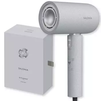 SALONIA Air Treatment Dryer Large Air Volume Quick Drying Lightweight Hair Dryer Stone Gray [.co.jp Exclusive]