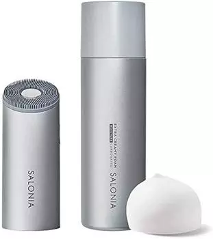 SALONIA Facial Cleansing Brush [Set] Ion Facial Brush & Extra Creamy Foam Facial Cleansing Pores Blackpoint Dullness Warming SAL21202SL