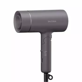 SALONIA Glossy Care Dryer Большой объем воздуха Быстрая сушка Легкий фен для волос Серый [Эксклюзив .co.jp]