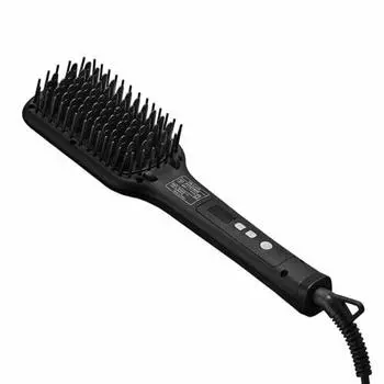 SALONIA | Heat Brush [Wide] Hair Iron Straight Negative Ion Bangs Curl External Hair SL-012BK