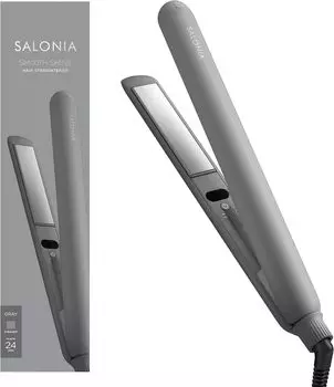 SALONIA Smooth Shine Straight Iron Утюжок для волос 24 мм Серый
