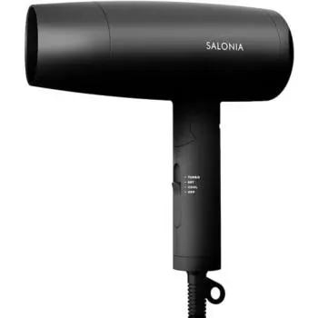 SALONIA Speedy Ion Hair Dryer Large Air Volume Quick Drying Lightweight Negative Ion Hair Dryer SL-013BK Black