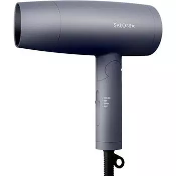 SALONIA Speedy Ion Hair Dryer Large Air Volume Quick Drying Lightweight Negative Ion Hair Dryer SL-013GR Gray