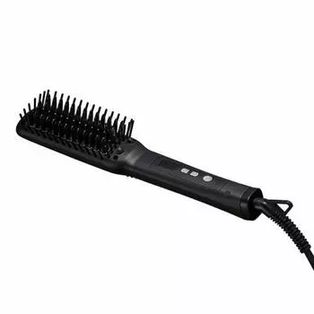 salonia straight heat brush slim black overseas compatible max210 50w ceramic coding malfunction prevention negative ion sl-012bks