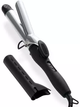 SALONMOON Curl Hair Iron 32 мм Двойной отрицательный ион Совместимый с зарубежными странами Силиконовый чехол в комплекте 80~220 (29 Уровней) чёрный