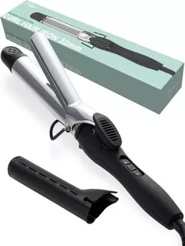SALONMOON Curl Hair Iron 32 мм Двойной отрицательный ион Совместимость с зарубежными странами 80~220 (29 Уровней) Силиконовый чехол в комплекте