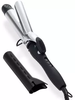 SALONMOON Curl Hair Iron 38 мм Двойной отрицательный ион Overseas совместимый силиконовый чехол в комплекте 80 - 220 (29 Уровней) чёрный