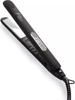 SALONMOON Утюжок для волос прямой 24 мм завивка 2-сторонняя зеркальная ионизация черного цвета Профессиональная спецификация Генерация отрицательных ионов Совместимость с зарубежными