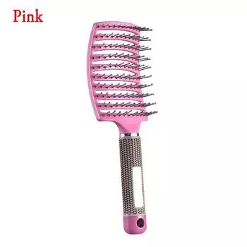 Салонная Массажная Щетка для Кожи Головы с Широкими Зубьями и Изогнутой Формой Расческа для Волос Парикмахерские Инструменты Антистатическая