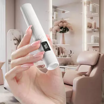 Салонная светодиодная лампа для ногтей с дисплеем, быстросохнущая, мини