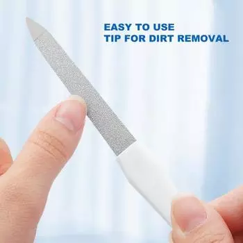 Салонный баф с двойной головкой и нескользящей ручкой для полировки ногтей, многофункциональный 2 в 1 1