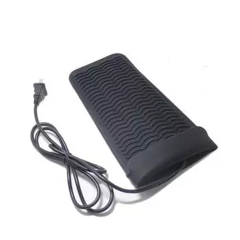 Салонный силиконовый изоляционный коврик для завивки волос Pro Hairdressing Curler Electric Roller Silicone Storage Pad Barber Styling Tools Supply чёрный