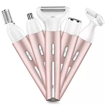 салоном по удалению волос и новой бритвой Vio бритва на 5 функций за 180 минут непрерывного электрического носа бровей тела деликатного всего нежелательных розового золота