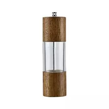 Salt and Pepper Grinder 2 in 1 Manual Wood Salt Pepper Mills with Adjustable Ceramic Grinding Spice Mill Kitchen Tool