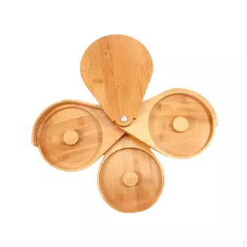 Salt Edge Plate Bamboo Container Household Juice Margarita Cocktail Round Seasoning Dish Sugar