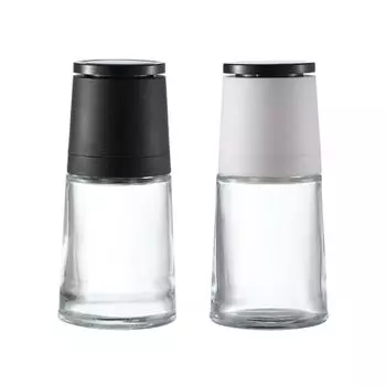 Salt Pepper Grinder Refillable Adjustable Coarseness Comfortable Grip Manual Salt Pepper Mill with Ceramic Core белый