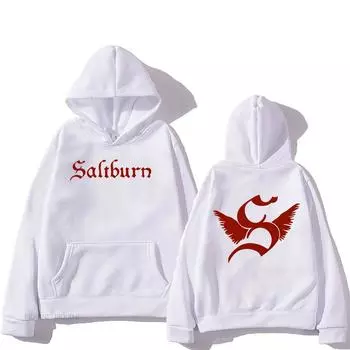 Saltburn New Movie Graphic Hoodies Casual Long Sleeve Cartoon Printing Hoody Sudaderas Winter Warm Jacket Streetwear Mens XS