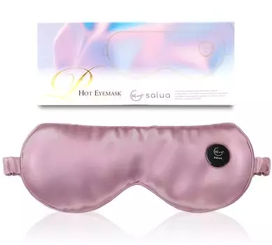 Salua Premium Hot Eye Mask USB перезаряжаемая 6A класс премиум шелк с натуральным маслом мешочек (Аметист Фиолетовый)