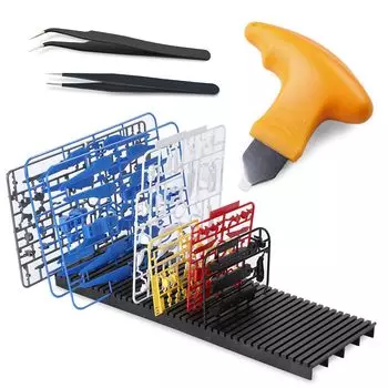 SALUDABLE Gunpla Подставка для бегунков Пластиковая модель Инструмент Пинцет Набор открывалок Тип 42 (Плоский (Максимальное количество штук))