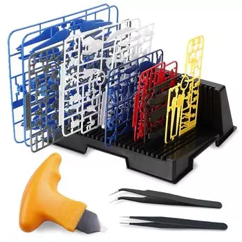 SALUDABLE Gunpla Runner Stand Пластиковая модель инструмента Пинцет Открывалка Набор 25 (L-образный (максимальное количество штук))