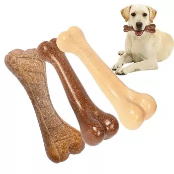 SALUDABLE жевательная игрушка для собак зубная паста жевательная кость безопасна для еды 15 см 3 шт коричневый