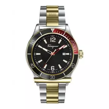 Salvatore Ferragamo 1898 Sport Bracelet Watch two tone two tone black