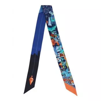 Salvatore Ferragamo Assorted Animal Graphic Print Scarf Blue One Size