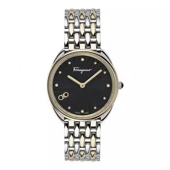 Salvatore Ferragamo Cuir Bracelet Watch ip yellow gold