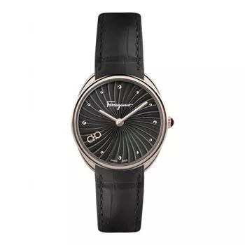 Salvatore Ferragamo Cuir Watch black rose gold black