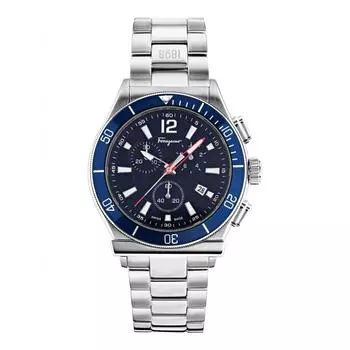 Salvatore Ferragamo Ferragamo 1898 Sport Bracelet Watch silver stainless steel blue
