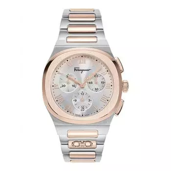 Salvatore Ferragamo Ferragamo Elliptical Chronograph Watch two tone