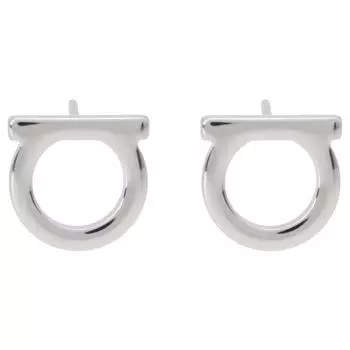 Salvatore Ferragamo Gancini Stud Piercing Silver