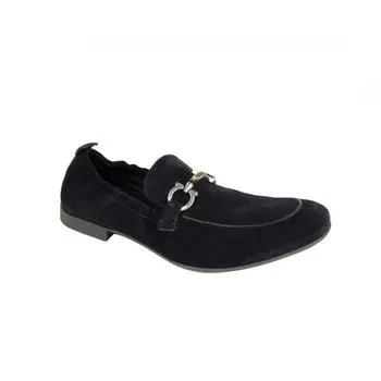 Salvatore Ferragamo Мужские замшевые лоферы Horsebit темно-синий