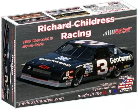 Salvinos Models Scale Richard Childress Racing GM Goodwrench Chevrolet Monte Carlo NASCAR 1989 Plastic Model Kit Jr. 1/24 #3 (RCMC1989P)
