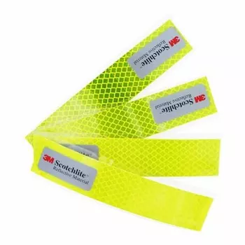 Salzmann 3M Reflective Stickers Made with 3M Scotchlite Diamond Grade Reflective Material Waterproof, Weatherproof, Outdoor, Safety Stickers Pack of 4