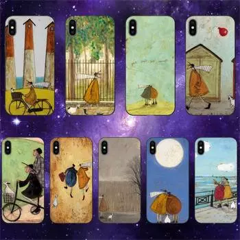 Sam Toft Art Abstract Landscape Love Dogs Phone Case For iPhone 11 12 Mini 13 Pro XS Max X 8 7 6s Plus 5 SE XR Shell iPhone13PROMAX