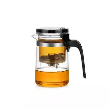 SAMADOYO элегантный чайник с изоляцией и пузырьковым разделением, термостойкий стеклянный чайник 500ML прозрачный