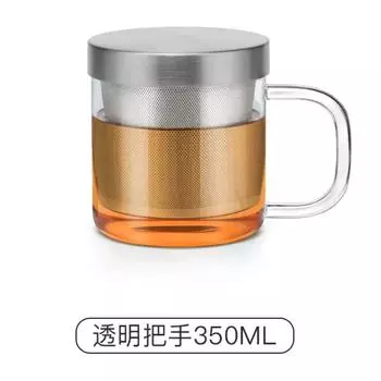 SAMADOYO термостойкая стеклянная чашка для чая, отделение чайной воды, фильтрация из нержавеющей стали, офисная чашка для чая с крышкой и ручкой