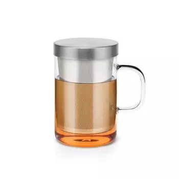 Samadoyo Термостойкий стеклянный чайный стакан с фильтром Чашка для воды Персональная чашка 500 мл S050 350ML прозрачный