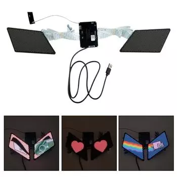 Самая популярная автомобильная светодиодная фара, управляемая с помощью телефона Screen Eye RGB 5V Eye Angel Devil LED Panel app N2Y8